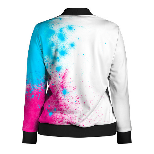 Женская олимпийка Five Finger Death Punch neon gradient style по-вер / 3D-Черный – фото 2