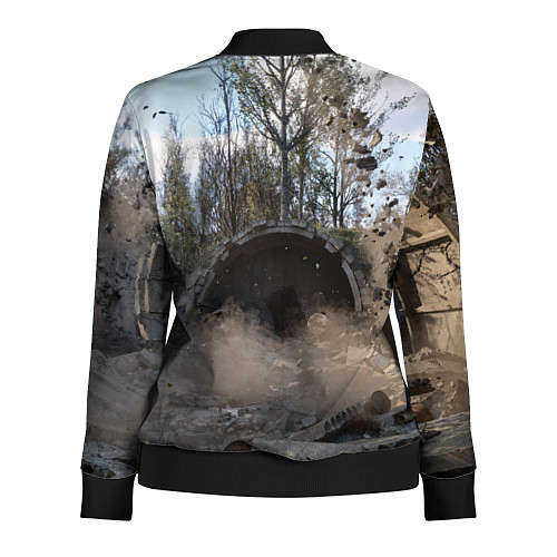 Женская олимпийка STALKER 2 тоннель / 3D-Черный – фото 2