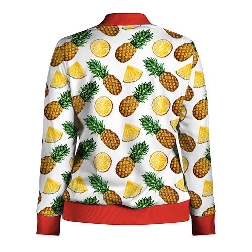 Женская олимпийка Ананасы 6 / 3D-Красный – фото 2