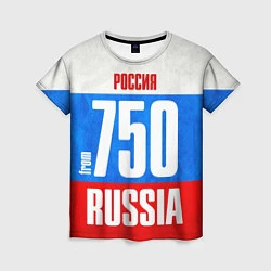 Футболка женская Russia: from 750, цвет: 3D-принт