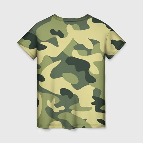 Женская футболка Камуфляж: зеленый/хаки / 3D-принт – фото 2