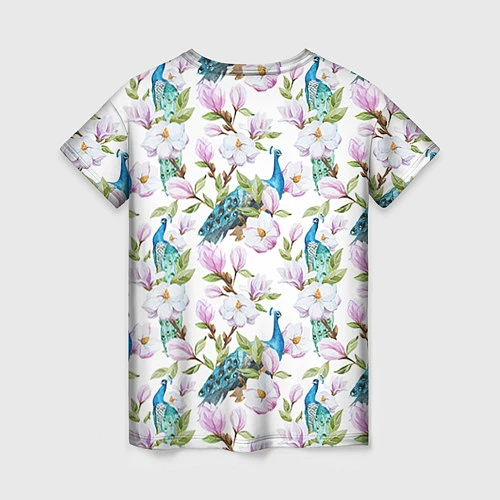 Женская футболка Цветы и бабочки 6 / 3D-принт – фото 2