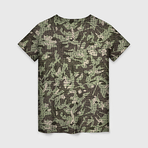 Женская футболка Войска связи: камуфляж / 3D-принт – фото 2