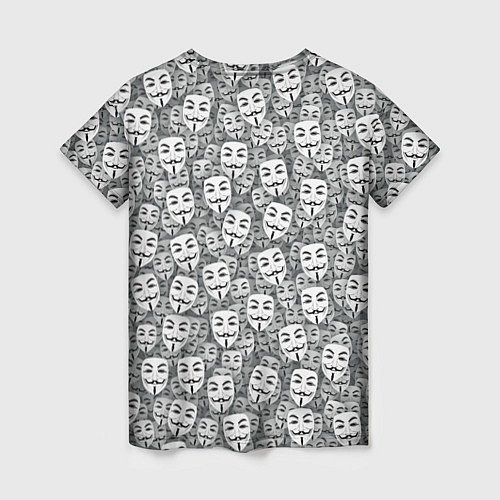 Женская футболка Анонимусы / 3D-принт – фото 2