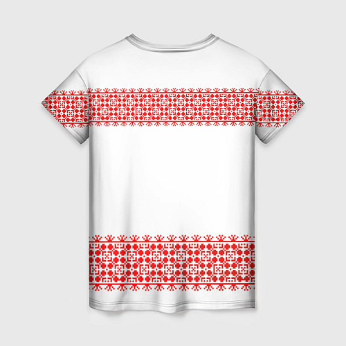 Женская футболка Славянский орнамент (на белом) / 3D-принт – фото 2