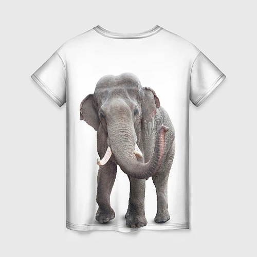 Женская футболка Большой слон / 3D-принт – фото 2