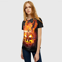 Футболка женская Огненная стихия хэллоуин, цвет: 3D-принт — фото 2