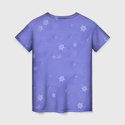 Женская футболка Тоторо и снег / 3D-принт – фото 2