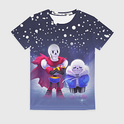 Футболка женская Sans & Papyrus, цвет: 3D-принт