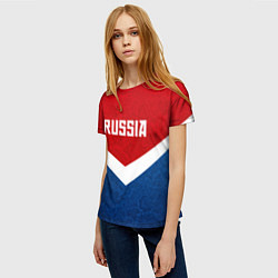 Футболка женская Russia Team, цвет: 3D-принт — фото 2