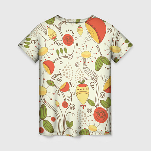 Женская футболка Поляна цветов / 3D-принт – фото 2