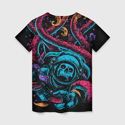 Женская футболка Космический осьминог / 3D-принт – фото 2
