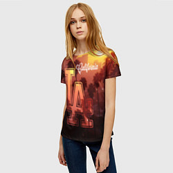 Футболка женская Калифорния Лос-Анджелес, цвет: 3D-принт — фото 2