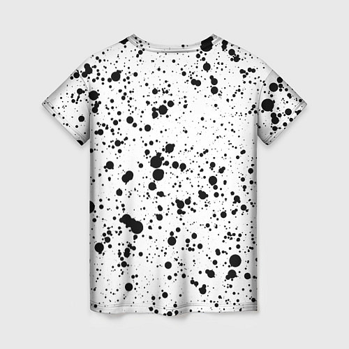 Женская футболка Чёрные брызги / 3D-принт – фото 2