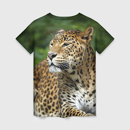 Женская футболка Лик леопарда / 3D-принт – фото 2