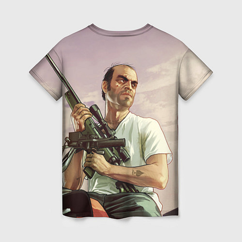 Женская футболка GTA 5: Trevor with a gun / 3D-принт – фото 2