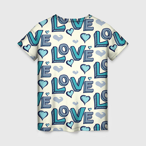 Женская футболка Love Pattern / 3D-принт – фото 2