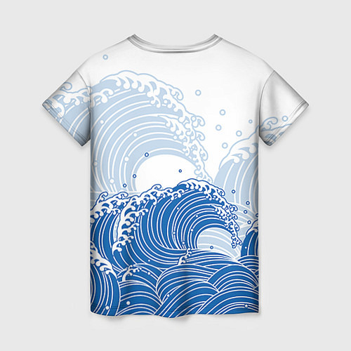 Женская футболка ВМФ: морские волны / 3D-принт – фото 2