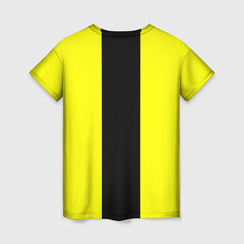 Женская футболка BVB FC: Yellow line / 3D-принт – фото 2