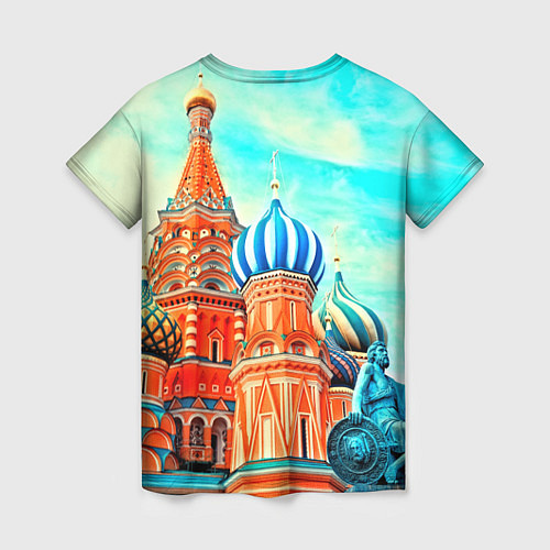 Женская футболка Blue Kremlin / 3D-принт – фото 2