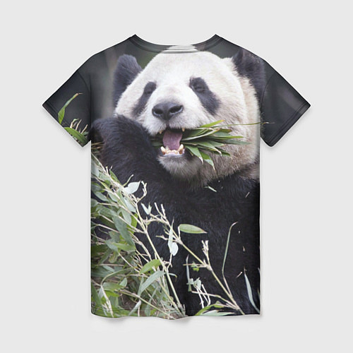 Женская футболка Панда кушает / 3D-принт – фото 2