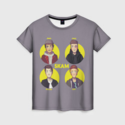 Женская футболка Skam Faces