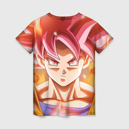 Женская футболка DBZ: Super Goku / 3D-принт – фото 2
