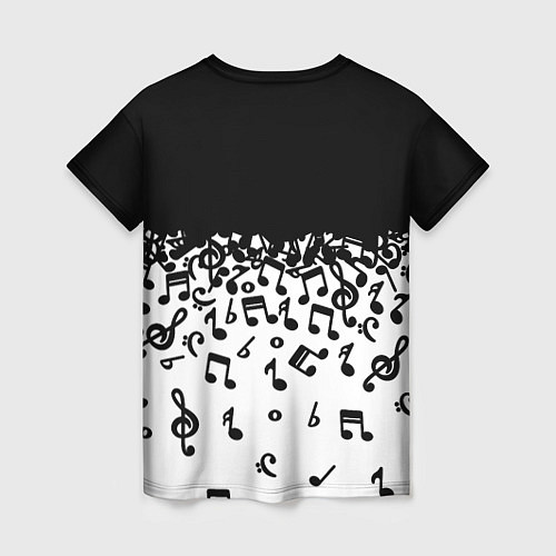 Женская футболка Поглощение музыкой / 3D-принт – фото 2