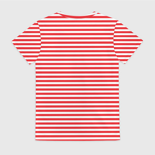 Женская футболка Тельняшка ВВ и герб РФ / 3D-принт – фото 2