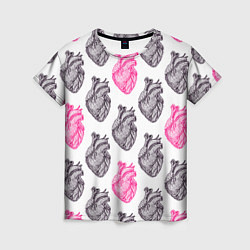 Женская футболка Сердца 1