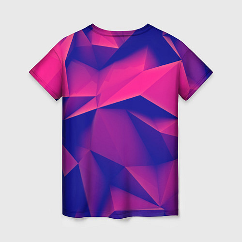 Женская футболка Violet polygon / 3D-принт – фото 2