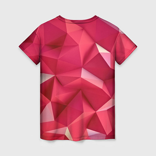Женская футболка Розовые грани / 3D-принт – фото 2