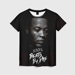 Футболка женская Dr. Dre: 100% Beats, цвет: 3D-принт