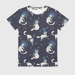 Футболка женская Космокотики, цвет: 3D-принт