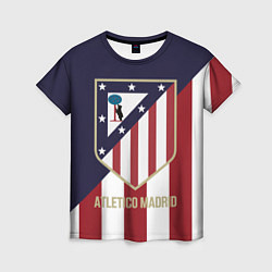 Футболка женская FC Atletico Madrid, цвет: 3D-принт