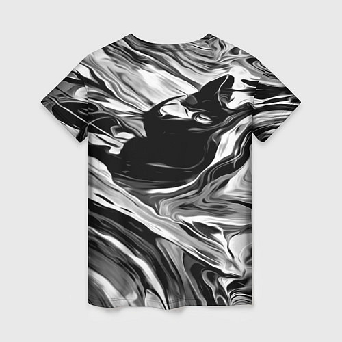 Женская футболка Серые краски / 3D-принт – фото 2