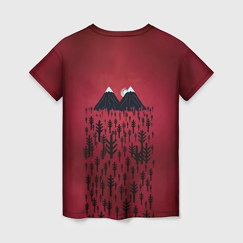 Женская футболка Twin Peaks Wood / 3D-принт – фото 2