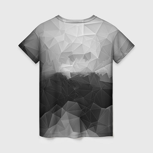 Женская футболка Polygon gray / 3D-принт – фото 2
