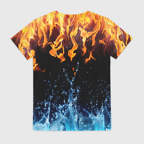 Женская футболка Две стихии / 3D-принт – фото 2