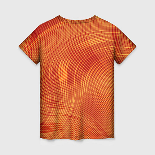 Женская футболка Abstract waves / 3D-принт – фото 2