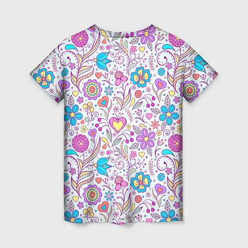 Женская футболка Цветочный сад / 3D-принт – фото 2