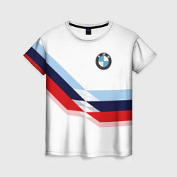 Футболка женская BMW БМВ WHITE, цвет: 3D-принт