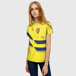 Футболка женская Arsenal FC: Yellow style, цвет: 3D-принт — фото 2