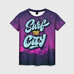 Женская футболка Surf the City Purple