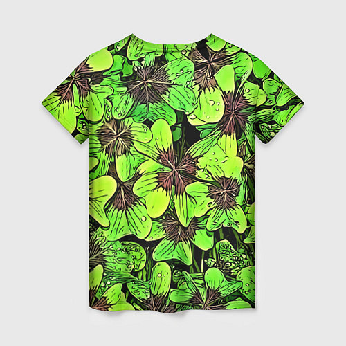 Женская футболка Clover pattern / 3D-принт – фото 2