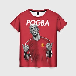 Футболка женская FC MU: Pogba, цвет: 3D-принт