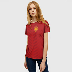 Футболка женская Manchester United: Red Lines, цвет: 3D-принт — фото 2