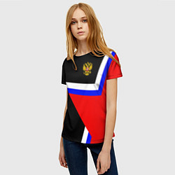 Футболка женская Russia Star, цвет: 3D-принт — фото 2