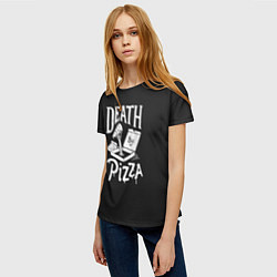 Футболка женская Death By Pizza, цвет: 3D-принт — фото 2