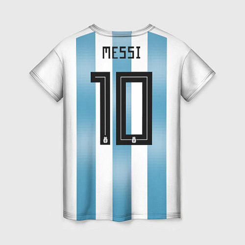 Женская футболка Сборная Аргентины: Месси ЧМ-2018 / 3D-принт – фото 2